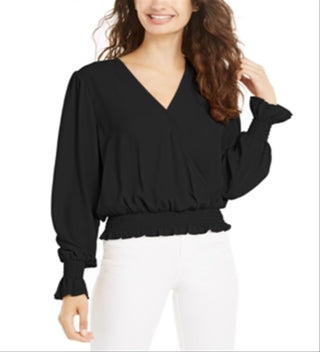 Blusa franzida Ultra Flirt Junior preta tamanho M