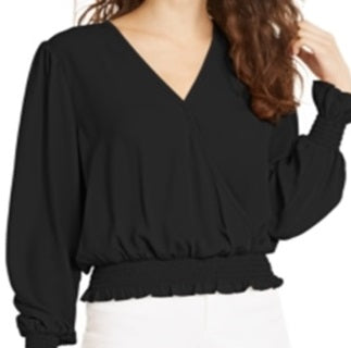 Blusa franzida Ultra Flirt Junior preta tamanho M