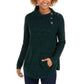 Suéter feminino com gola envelope e bolso canguru Style &amp; Co, verde, tamanho PP