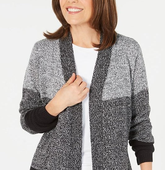 Karen Scott Cardigan Feminino Colorblock Preto Tamanho Pequeno P
