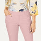 Calça feminina Charter Club Newport Tummy Control Slim Fit Rosa Tamanho 10