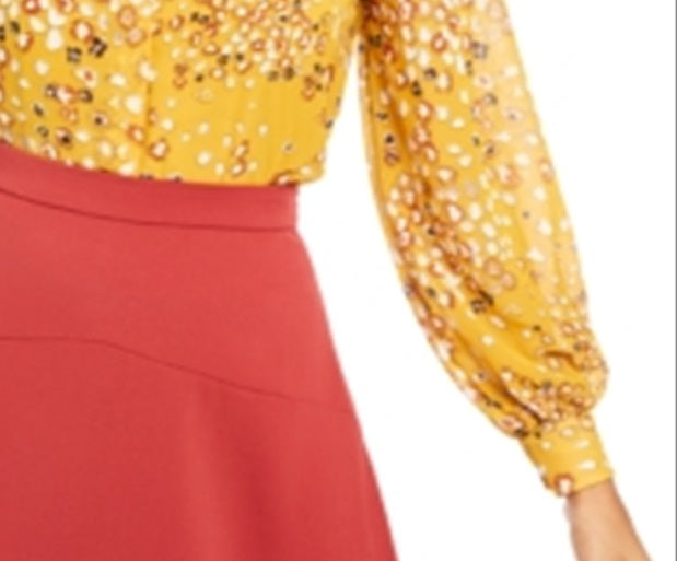 Camisa Alfani Feminina Estampa Animal Amarela Tamanho Pequeno G