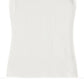 Blusa lisa de malha elástica macia com decote em V Aveto Junior, branca, tamanho extragrande