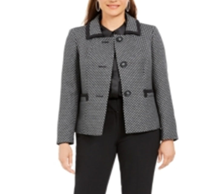 Calça Le Suit Feminina Slim Leg com Acabamento Contrastante Cinza Tamanho 14