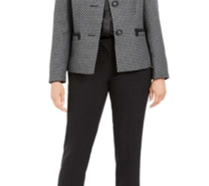 Calça Le Suit Feminina Slim Leg com Acabamento Contrastante Cinza Tamanho 14
