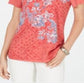 Camiseta com estampa gráfica pequena Style &amp; Co, vermelha, tamanho pequeno XL
