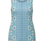Vestido sem mangas feminino Charter Club com estampa mista, azul, tamanho extragrande