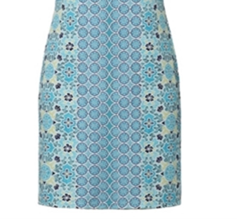 Vestido sem mangas feminino Charter Club com estampa mista, azul, tamanho extragrande