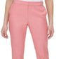 Calça Tommy Hilfiger Feminina Coral com Zíper e Bolso, Cintura Elástica, Parcialmente Skinny, Rosa, Tamanho 4