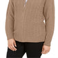 Karen Scott Cardigan Feminino de Tricô com Zíper Marrom Tamanho P