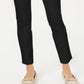 Calça feminina Charter Club Solid Newport Slim Leg Preta Tamanho 6 Petite