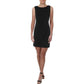 Vestido tubinho em camadas com detalhes Kensie feminino, preto, tamanho 0