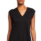 Vestido Eileen Fisher Feminino Plus Size com Decote em V Preto Tamanho 2X