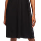 Vestido Eileen Fisher Feminino Plus Size com Decote em V Preto Tamanho 2X