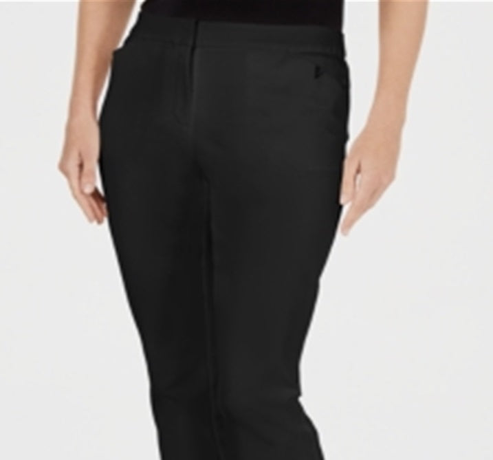 Calça Alfani Feminina Slim Fit com Bolso Entalhado, Preta, Tamanho 4