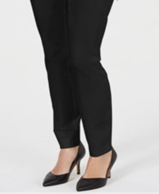 Calça Alfani Feminina Slim Fit com Bolso Entalhado, Preta, Tamanho 4