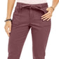 Jeans feminino com cinto e punho, estilo &amp; co, rosa, tamanho 10
