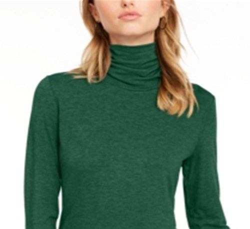 Blusa feminina de gola alta Maison Jules, verde, tamanho extragrande