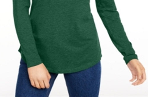 Blusa feminina de gola alta Maison Jules, verde, tamanho extragrande