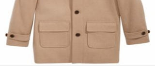 Ralph Lauren Big Boy's Plain Camel Coat Marrom Tamanho 8