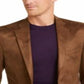 Blazer Ralph Lauren Masculino Camurça Sintética Ajuste Clássico Dois Botões Marrom Tamanho 46