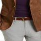Blazer Ralph Lauren Masculino Camurça Sintética Ajuste Clássico Dois Botões Marrom Tamanho 46