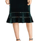 Vestido de coquetel Ralph Lauren feminino, decote em V, abaixo do joelho, verde, tamanho 4