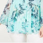 Blusa feminina Charter Club Plus com estampa e babados em camadas, azul, tamanho 1X
