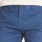 Tommy Hilfiger Calça Chino Masculina Frente Lisa Azul Tamanho 32