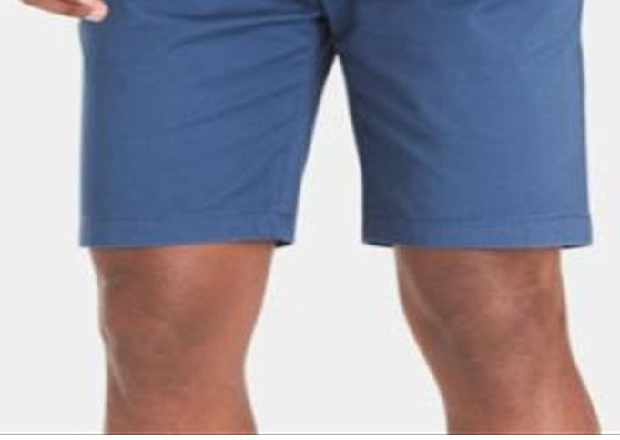 Tommy Hilfiger Calça Chino Masculina Frente Lisa Azul Tamanho 32