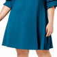 Vestido feminino John Paul Richard Plus Shift com babados em camadas, verde, tamanho 1X