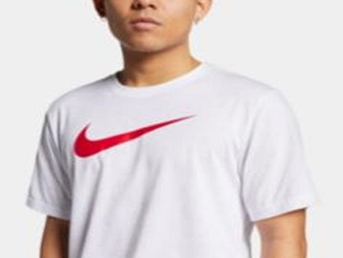 Camiseta de basquete Nike Dri-FIT Logo masculina, branca, tamanho grande