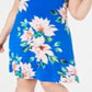 Vestido feminino Jessica Howard com decote em v, sem mangas, floral, comprimento até o joelho, azul, tamanho 16W
