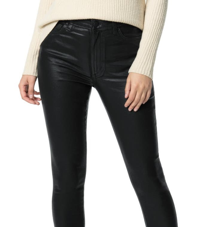 Calça jeans feminina Joe's Jeans Charlie com corte no tornozelo, preta, tamanho 27