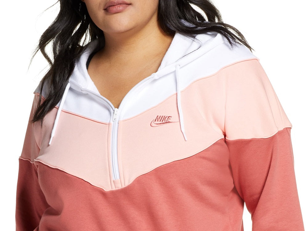 Moletom com capuz Nike Plus Color Block feminino laranja tamanho GG