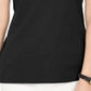 Karen Scott Top Feminino com Ombros Abertos e Decote em V Preto Tamanho XXG