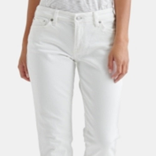 Calça jeans feminina Lucky Brand Sweet Straight Leg, branca, tamanho 26