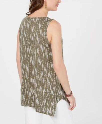 Regata feminina estampada estilo &amp; co verde tamanho pequeno P