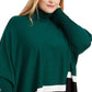 Poncho Alfani Plus Colorblock Feminino Verde Tamanho 4XL