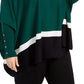Poncho Alfani Plus Colorblock Feminino Verde Tamanho 4XL