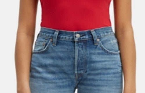 Body sem mangas Levi's feminino com cobertura total, vermelho, tamanho P
