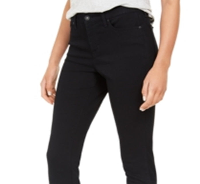 Calça jeans skinny feminina Uptown Raw Hem, preta, tamanho 14, da Style &amp; Co