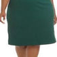 Vestido tubinho com decote em V e manga comprida Nine West Feminino, tamanho 16W, verde