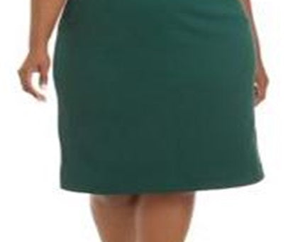 Vestido tubinho com decote em V e manga comprida Nine West Feminino, tamanho 16W, verde