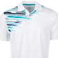 Camisa polo masculina de manga curta com estampa de ombro Attack Life By Greg Norman, branca, tamanho pequeno