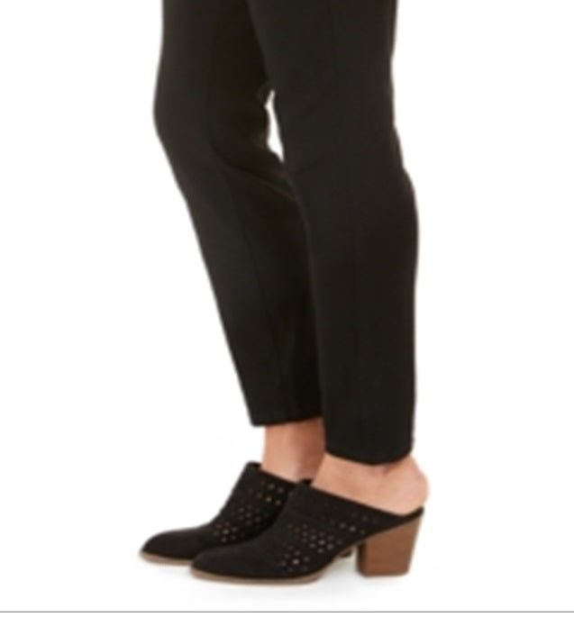 Jeans feminino com controle de barriga e bolso brilhante Style &amp; Co, preto, tamanho 16, pequeno