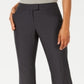 Calças femininas JM Collection Petite Tummy Control, comprimentos regulares e curtos, pretas, tamanho 2 P