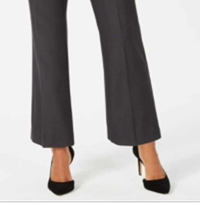 Calças femininas JM Collection Petite Tummy Control, comprimentos regulares e curtos, pretas, tamanho 2 P