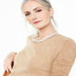 Suéter de cashmere com gola redonda Charter Club marrom, tamanho pequeno G
