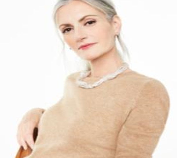Suéter de cashmere com gola redonda Charter Club marrom, tamanho pequeno G